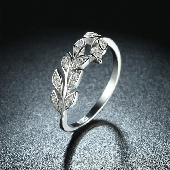 Vine Shape Sterling Silver Ring - Picture 2 of 5